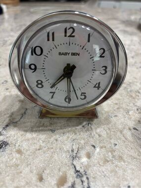 Vintage Westclox Baby Ben Classic Analog Alarm Clock Chrome Finish